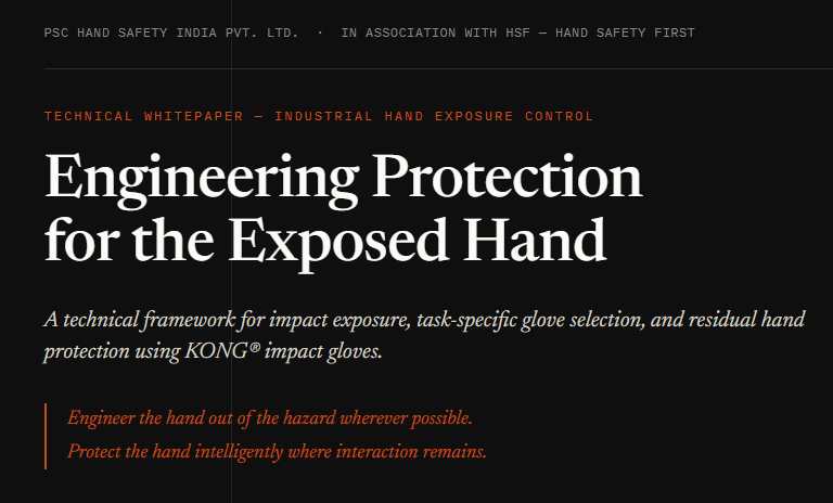 Engineering Protection for the Exposed Hand: A Framework for Industrial Hand Protection