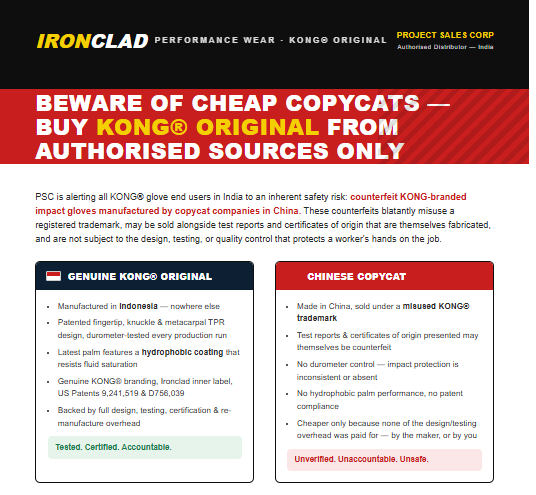 How to Identify Genuine KONG® Original Impact Gloves and Avoid Unauthorised Products