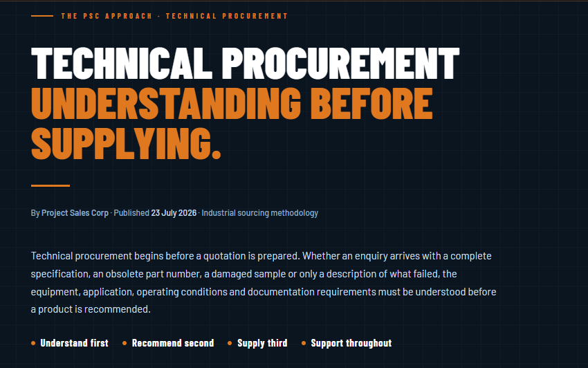 Technical Procurement: Six Questions Before Supplying Industrial Equipment